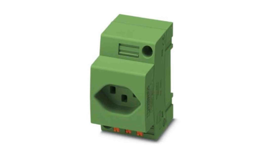 Prise secteur Femelle Phoenix Contact, 250 V, 16A, Rail DIN