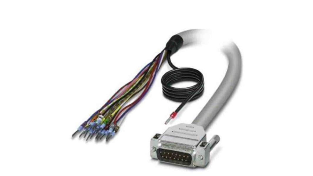 Phoenix Contact Male 15 Pin D-sub Unterminated Serial Cable, 1m, D15SUB Series