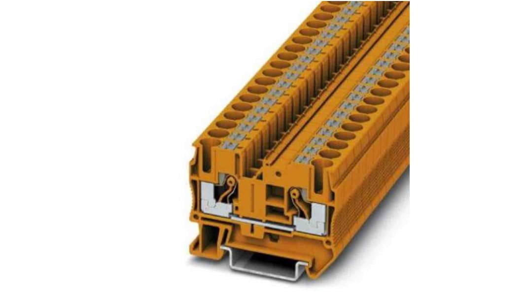 Phoenix Contact 3211820 PT 6 Series Orange, 0.5 → 10mm², Push In Termination, ATEX, IECEx