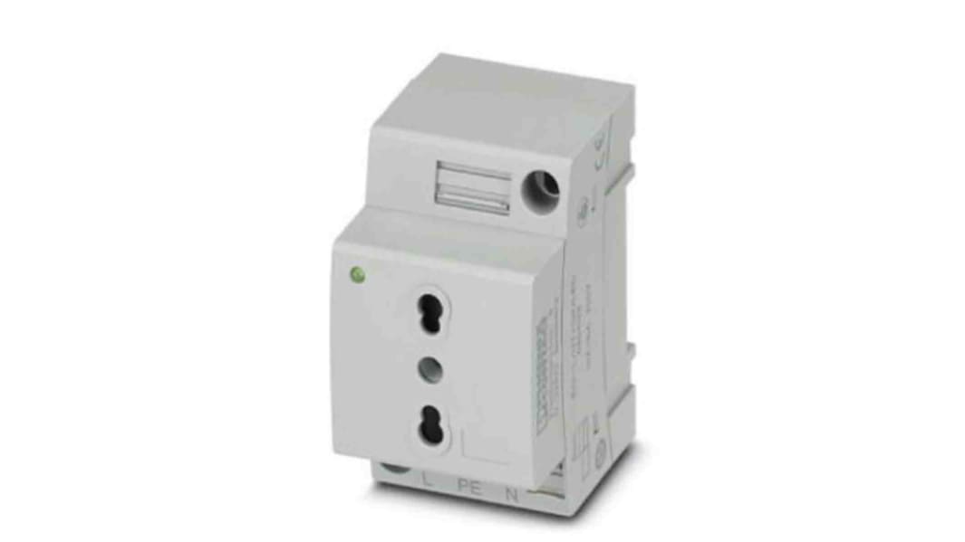 Prise secteur Femelle Phoenix Contact, 250 V, 16A, Rail DIN
