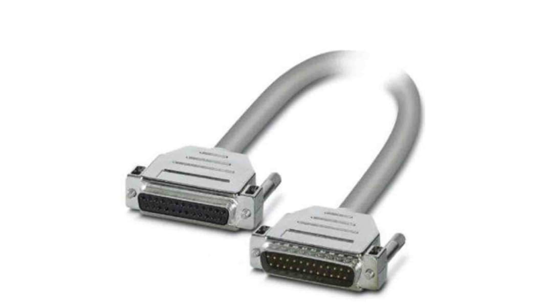 Phoenix Contact Female 25 Pin D-sub to Male 25 Pin D-sub Serial Cable, 6m PVC, D25SUB Series