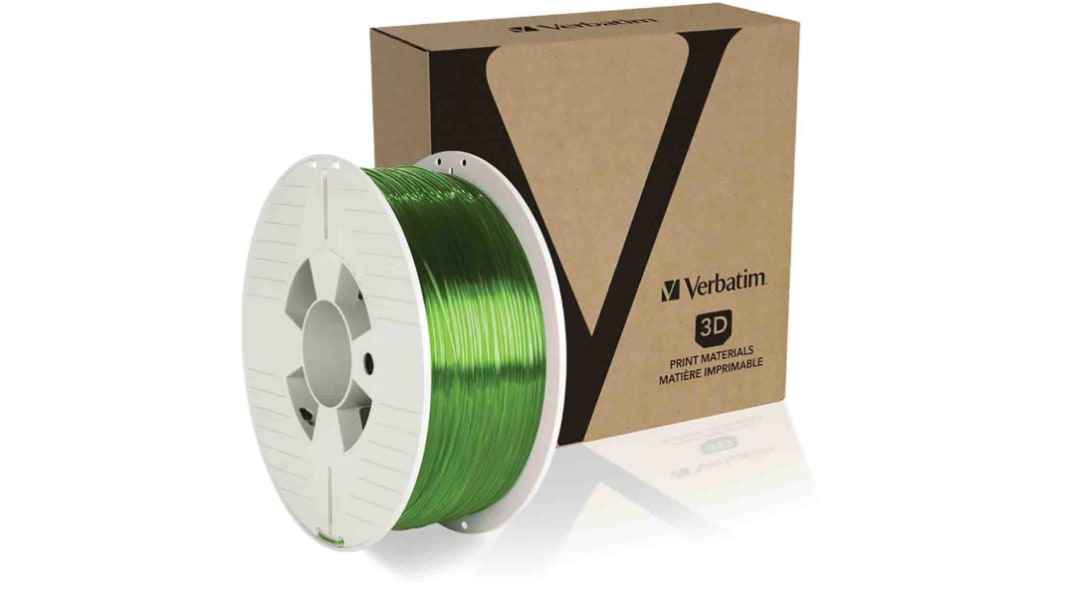 Verbatim 1.75mm Green PET-G 3D Printer Filament, 1kg
