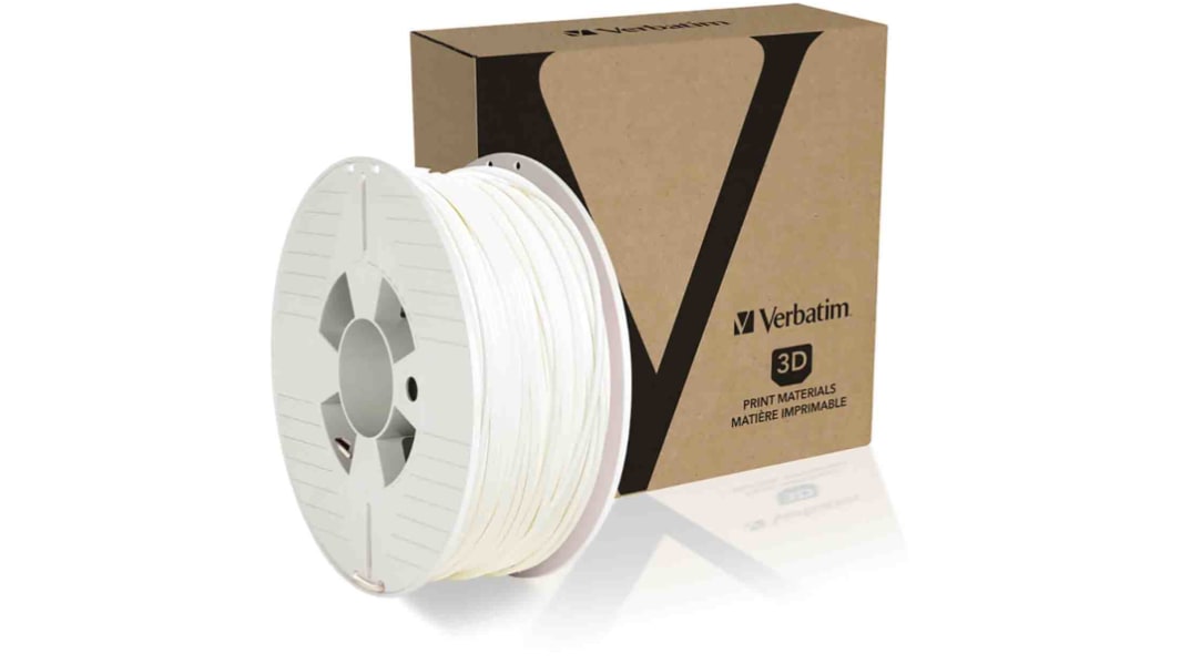 Verbatim 2.85mm White PET-G 3D Printer Filament, 1kg