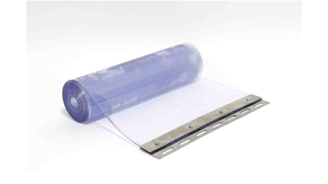 RS PRO Clear 2m PVC STRIP CURTAINS for Industrial, 200mm x 2mm
