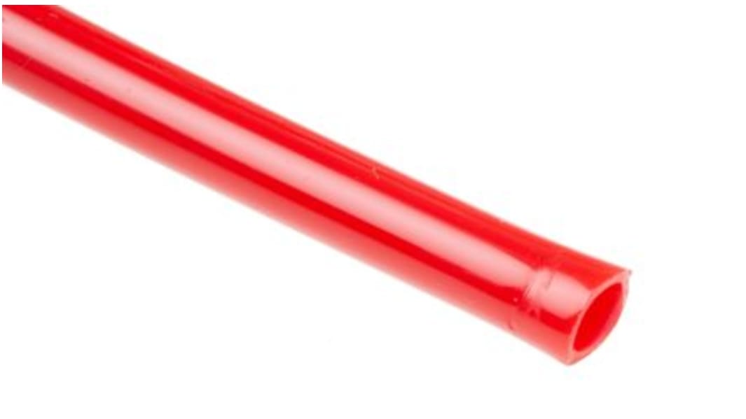 Tubería de aire comprimido RS PRO de Nylon Rojo Claro, diá. exterior 4mm, longitud 30m