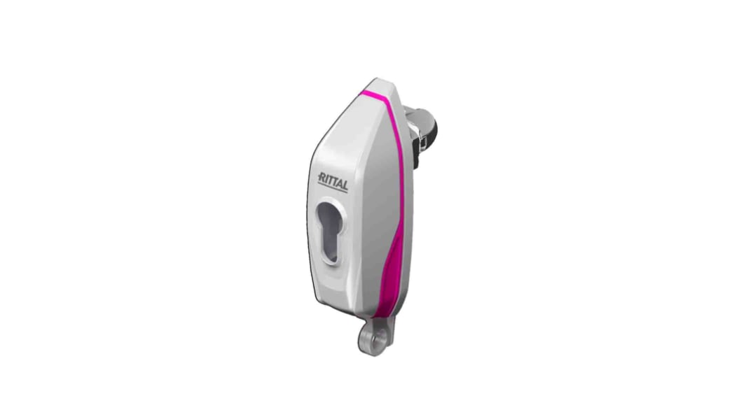 Rittal Grey Die Cast Zinc Locking Handle, Mini Handle