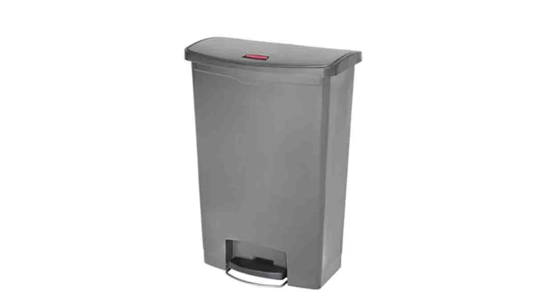 Rubbermaid Commercial Products Slim Jim 90L Grey Pedal Waste Bin