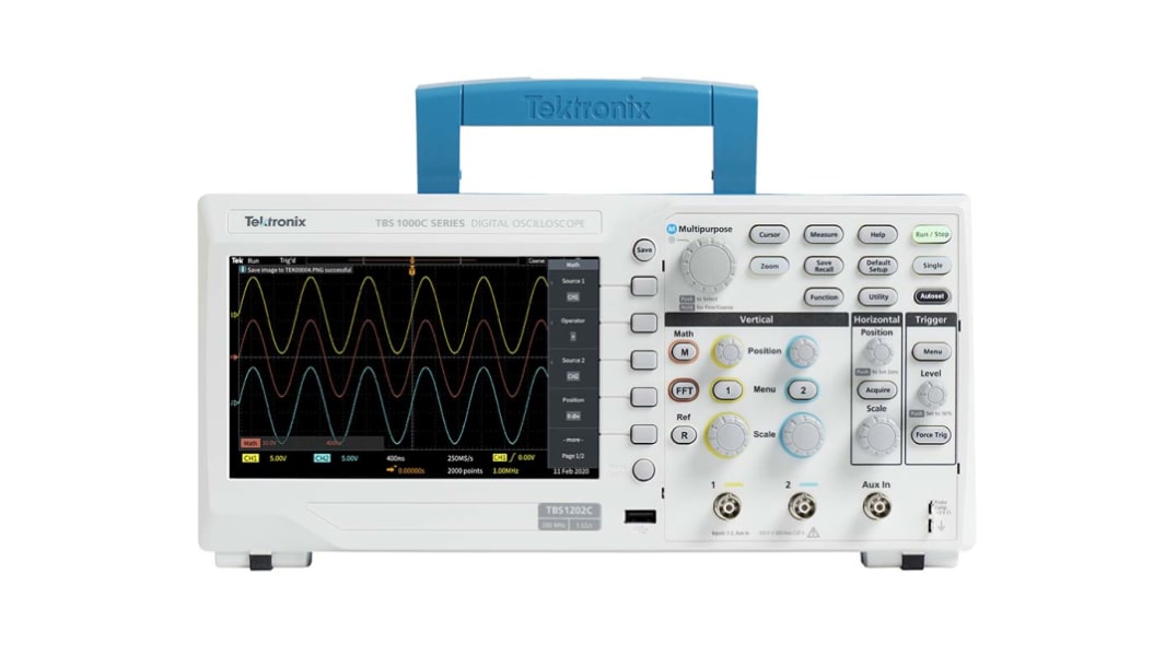 Oscilloscope De table Tektronix série TBS1000C, 200MHz