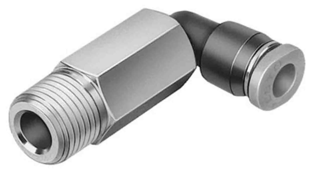 Adaptateur fileté coudé Festo vers Enfichable 6 mm R 1/8 Mâle