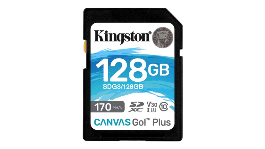 Kingston 128 GB SDXC SD Card, A2, Class 10, U3, UHS-I, V30