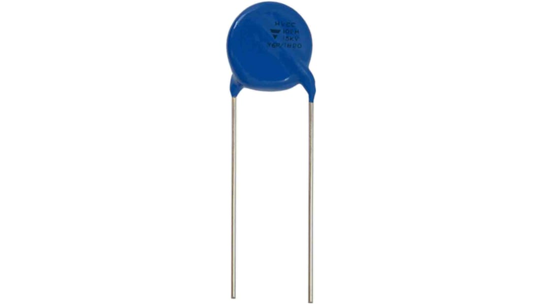 Condensateur céramique monocouche (SLCC), Traversant, 1nF, 10kV c.c., boitier Radial, disque
