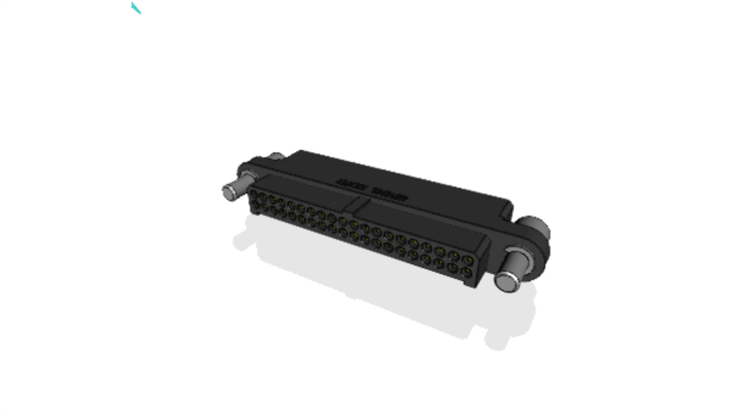 Amphenol Socapex MHDAS Series Straight PCB Mount PCB Header, 40 Contact(s), 1.27mm Pitch, 2 Row(s), Shrouded