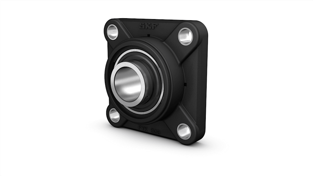 Cuscinetto flangiato SKF, 4 fori di montaggio, Ø int 20mm, dimensioni 86mm x 37.3mm x 37.3mm