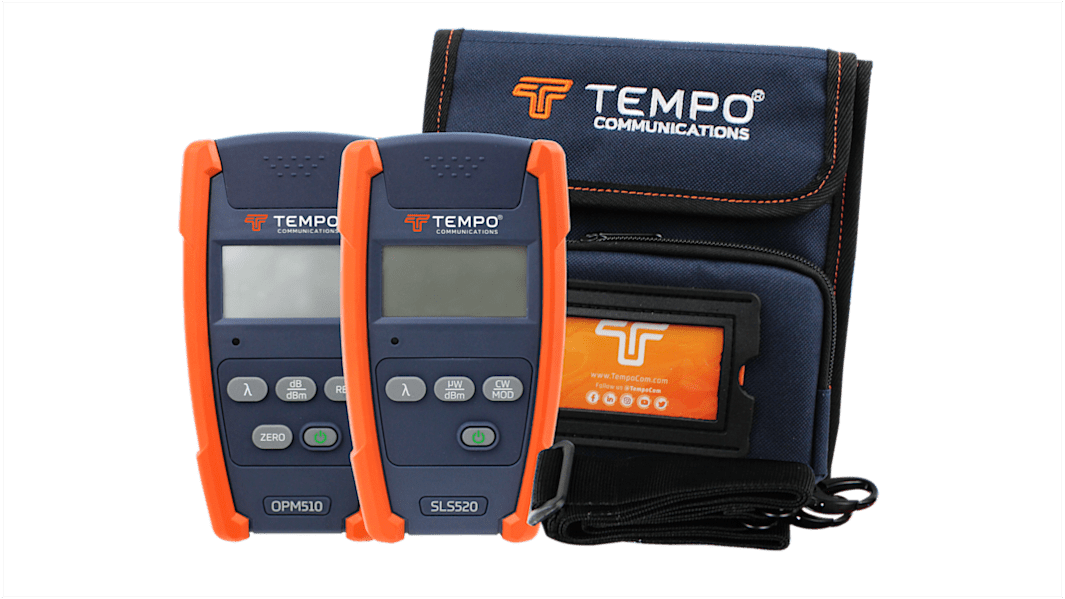 Tempo OPM510, SLS520 Single Mode & Multimode Fibre Optic Test Kit