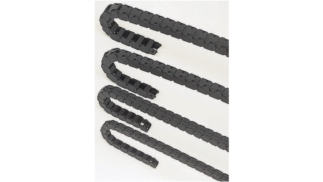 Goulotte Igus 9, e-chain, Longueur 1m, Profondeur 19.3mm, en Igumid G Noir