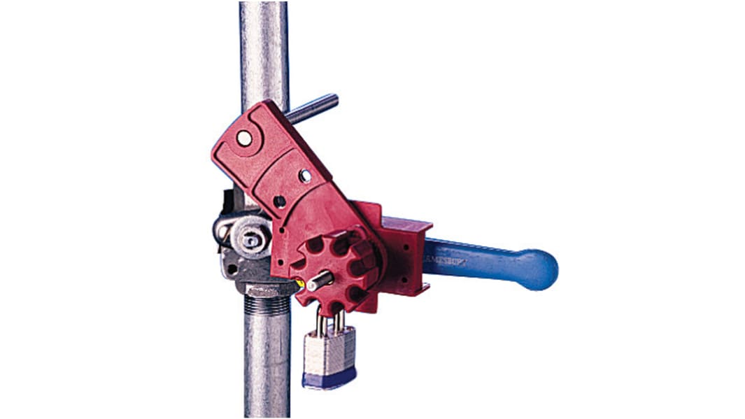 Sicurezza con valvola a sfera Brady in Nylon rinforzato con vetro, 1 foro di bloccaggio, grillo da 9.00mm