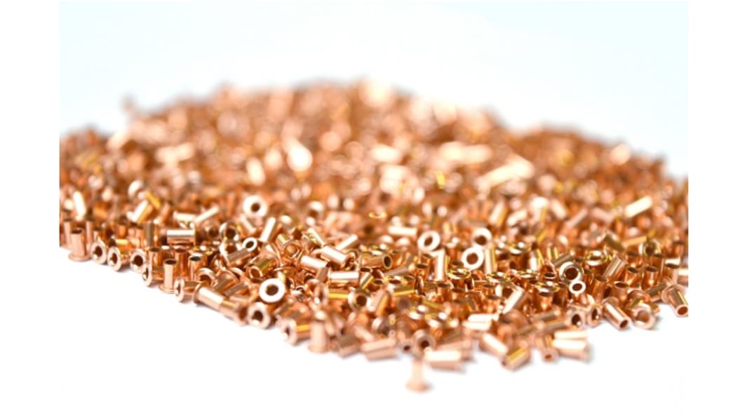 PTH400-RIV0.6, Copper Through Hole Contact Rivets PCB Rivet for 0.6mm Diameter, 2.2mm Length With 1.6mm Maximum