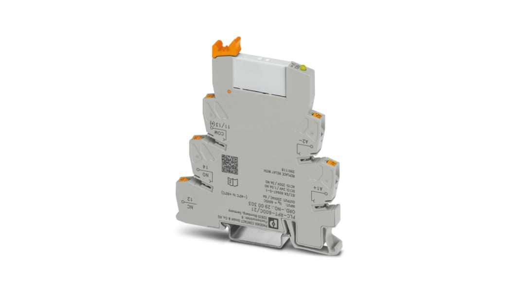 Phoenix Contact PLC-RPT- 60DC/21 Series Interface Relay, DIN Rail Mount, 60V dc Coil