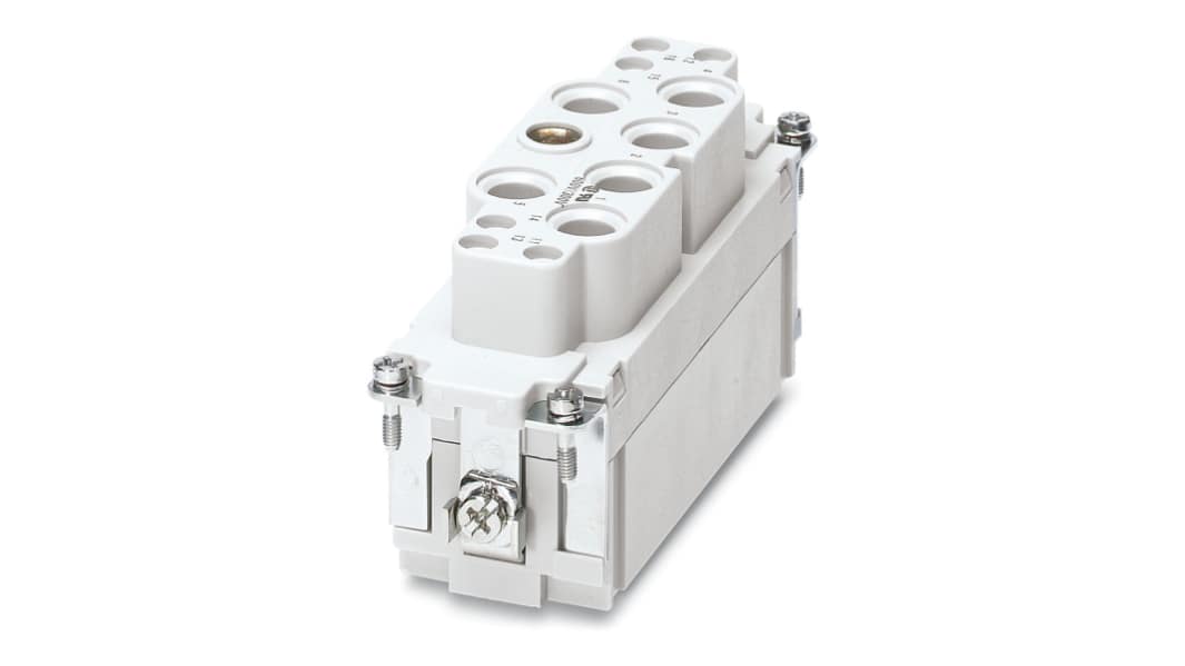 Inserto de conector de potencia Phoenix Contact Hembra, serie HC, para usar con Conector de alimentación de altas