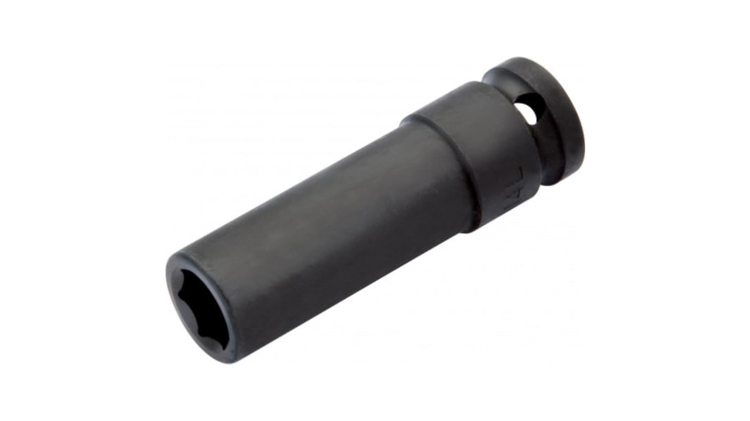 Vaso de impacto SAM perfil Vaso largo de impacto de 19mm, con Hexagonal de 1/2 pulg., longitud 80 mm