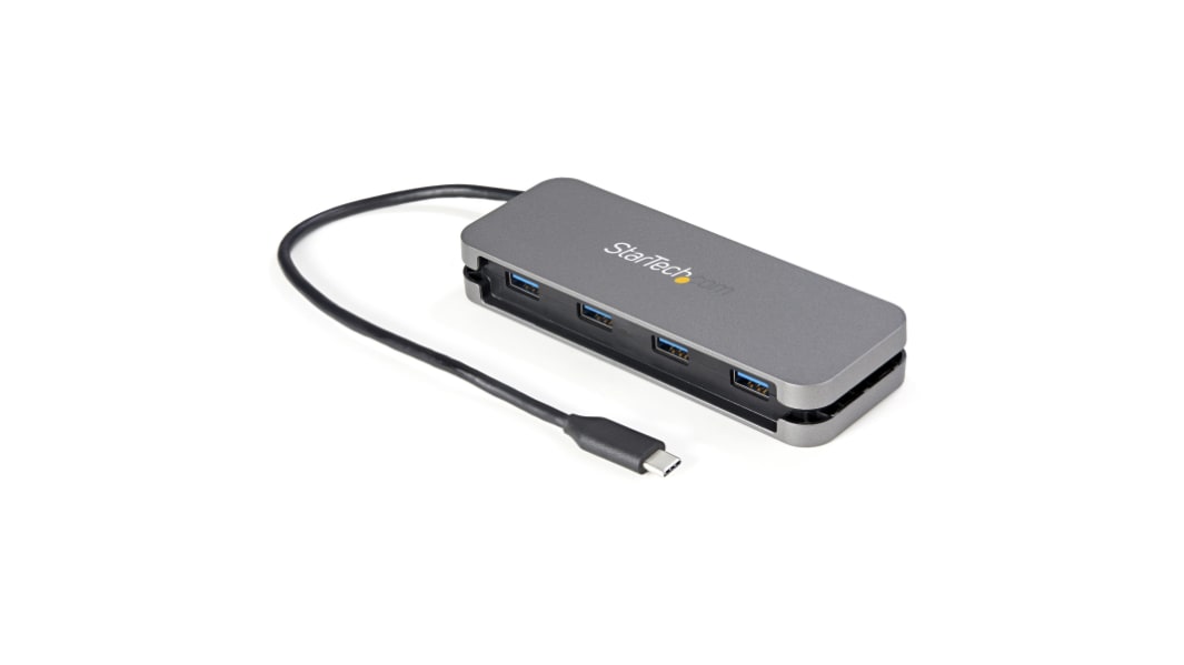 StarTech.com 4 Port USB 3.0 USB A, USB C  Hub, USB Powered, 50x13.5x20mm
