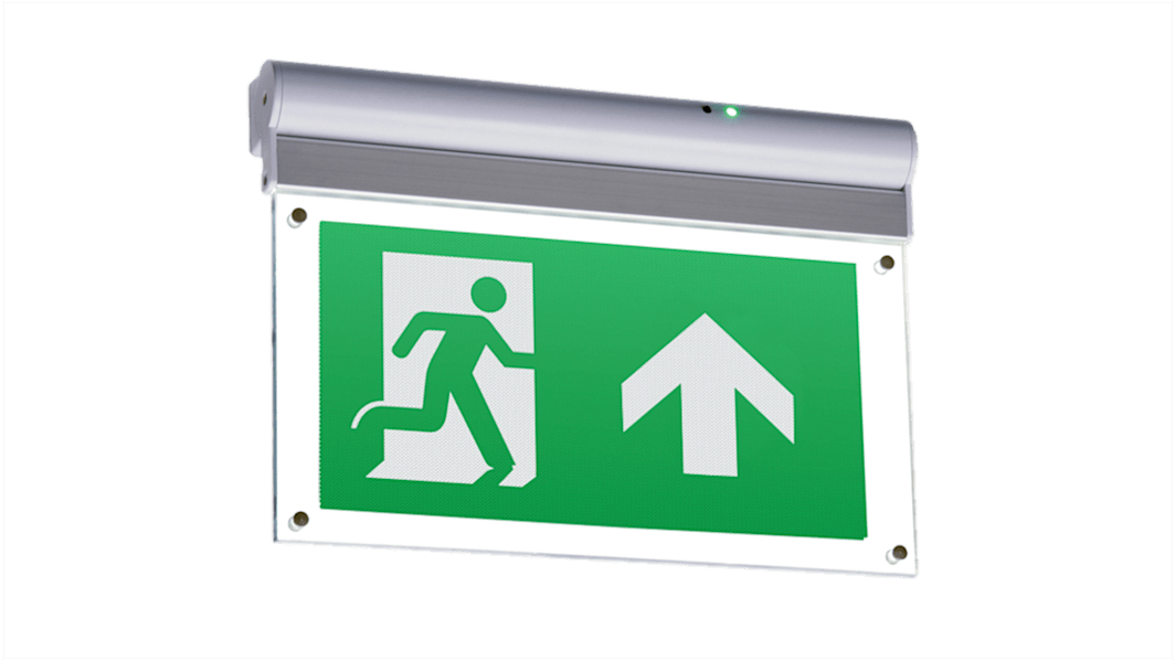 Knightsbridge LED Self-Test Exit Sign, 4 W, Maintained, Non Maintained
