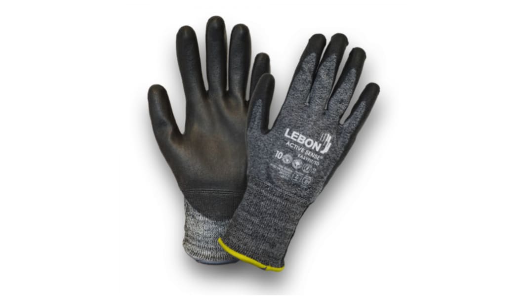 Gants Lebon Protection EASYFIT/SD, Taille 9, Résistant aux coupures, 10 Paires, Gris
