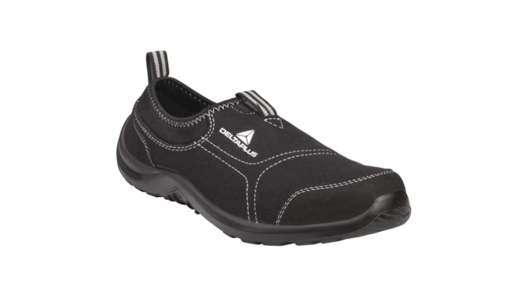 Delta Plus Unisex Black Stainless Steel Toe Capped Safety Shoes, UK 8, EU 42