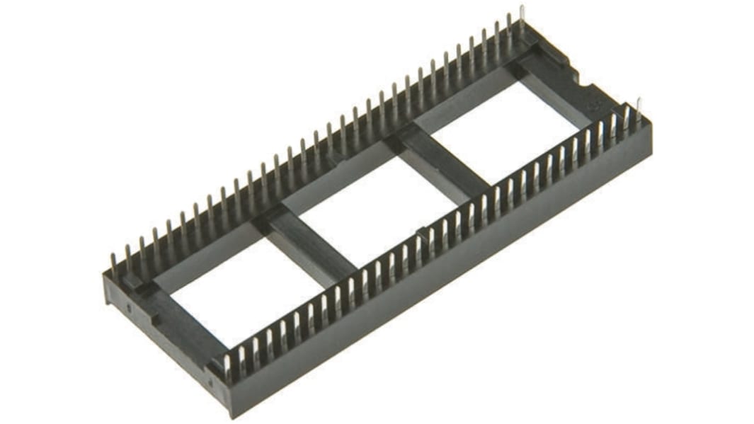 Winslow 1.77mm Pitch Vertical 64 Way, Through Hole Stamped Pin Open Frame IC Dip Socket, 10A