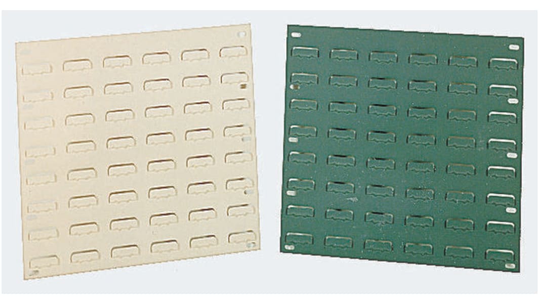 RS PRO Aufbewahrungseinheit mit geschlitzten Platten Grau Polypropylen, 438mm x 914mm