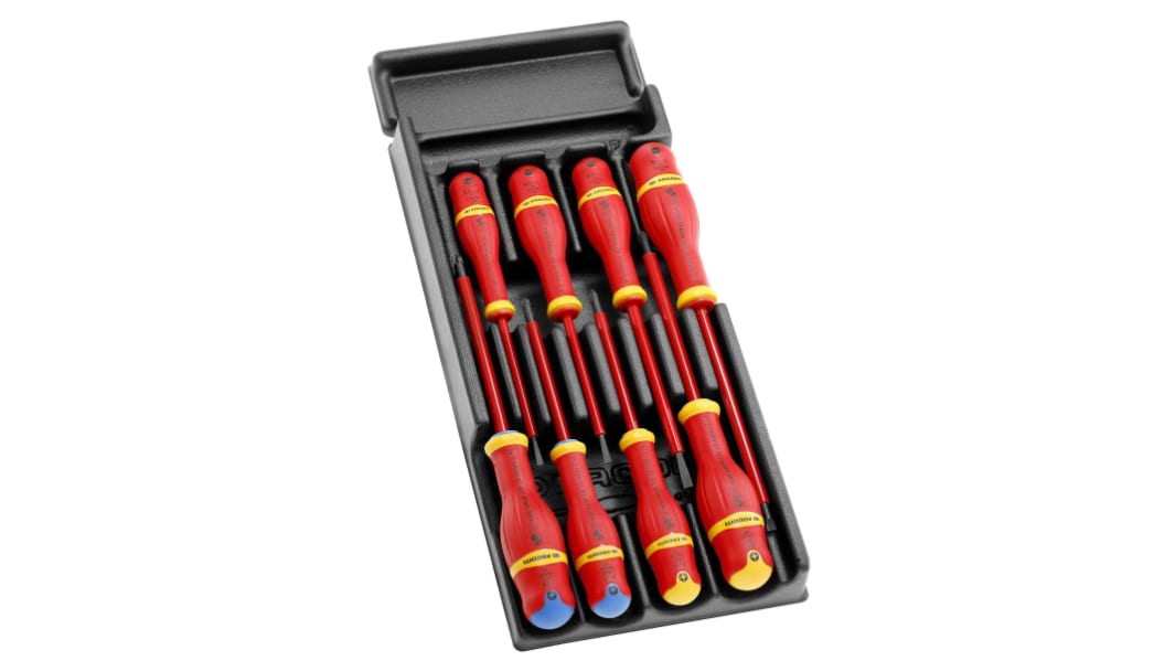 Facom Phillips; Slotted Insulated Screwdriver Set, 8-Piece