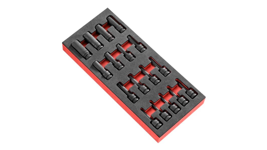 Facom 17-Piece Metric 1/2 in Deep Impact Socket/Standard Impact Socket Set , Torx