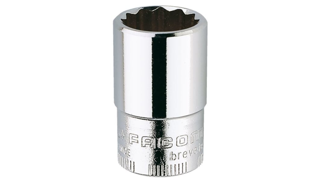 Facom JB.7/16 3/8 Zoll Standardbuchse Steckschlüsseleinsatz SW 7/16Zoll 12-Punkt x 27 mm