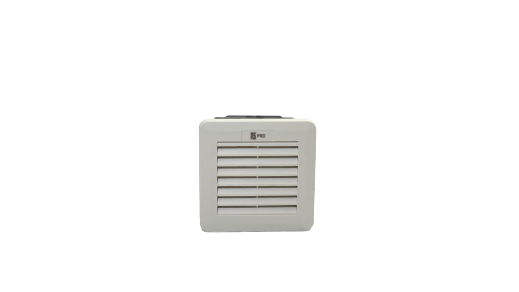 RS PRO Filter Fan, 230 V, AC Operation, 39m³/h Filtered, 48m³/h Unimpeded, IP54, 106x106mm