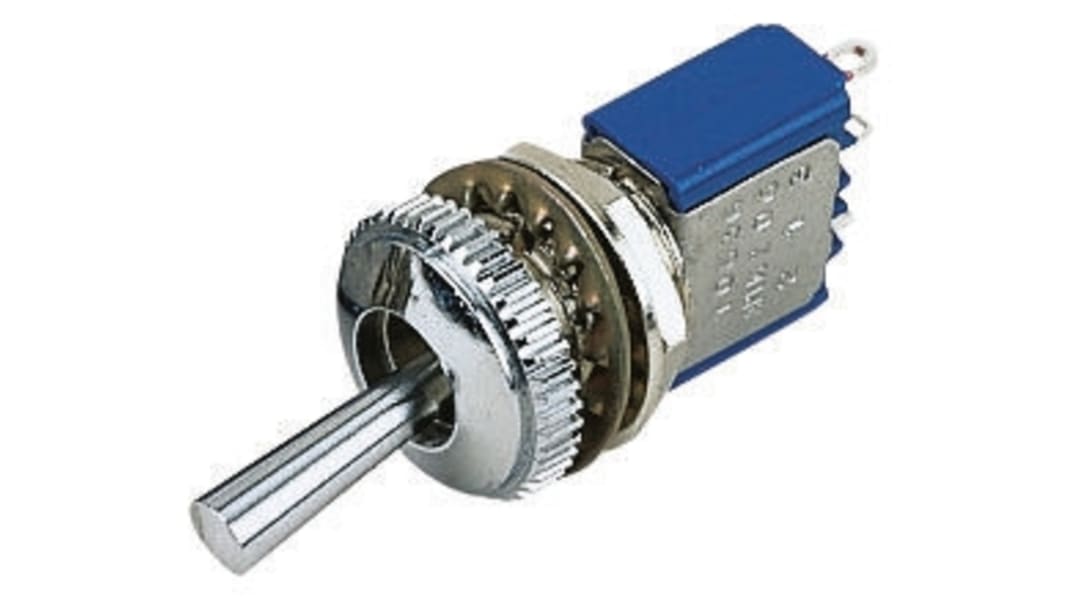 APEM Toggle Switch, Panel Mount, On-On, SPDT, Solder Terminal, 24V dc