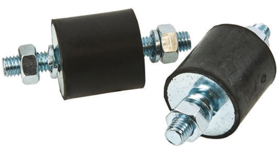 FIBET M10 Anti Vibration Mount, Male to Male Bobbin with 126.7kg Compression Load