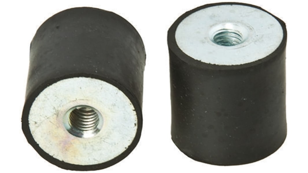 Supporto antivibrazione FIBET in Gomma naturale, M10, Ø 50mm, H. 45mm