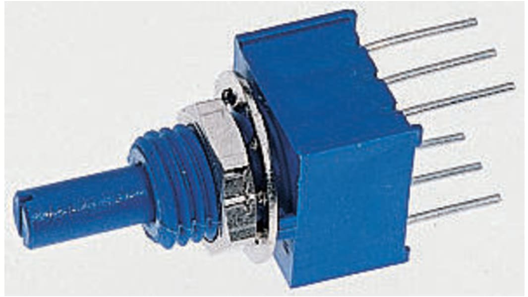 Bourns 3310 1kΩ Rotary Potentiometer 2-Gang, Panel Mount (Through Hole), 3310H-001-102L