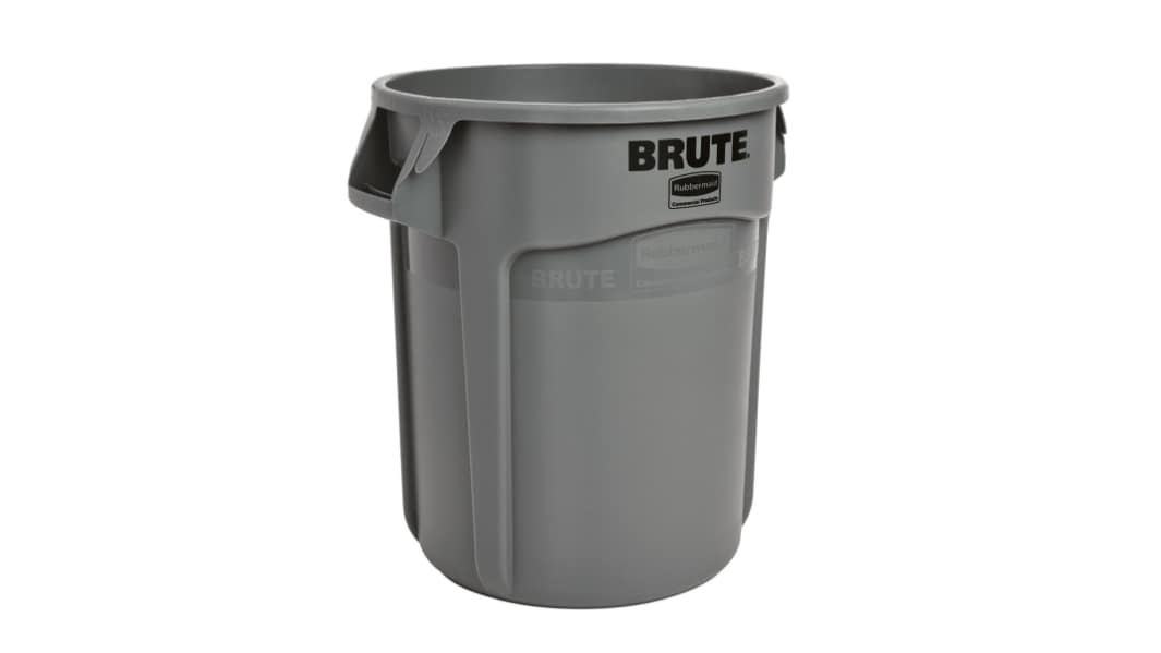 Rubbermaid Commercial Products Brute Vented 10gal Grey Polypropylene Waste Bin