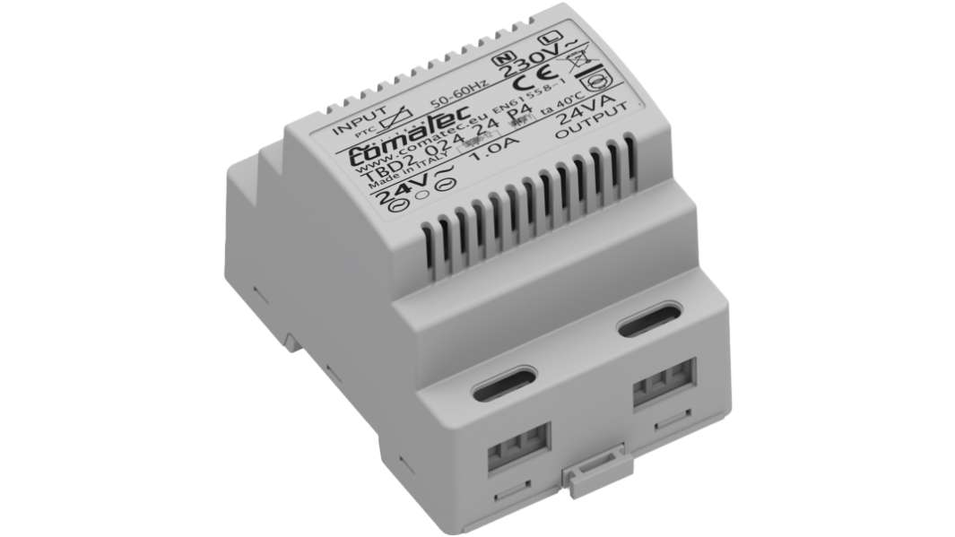 Transformateur rail DIN Comatec, Vin 230V c.a., Vout 24V c.a., 24VA, sorties