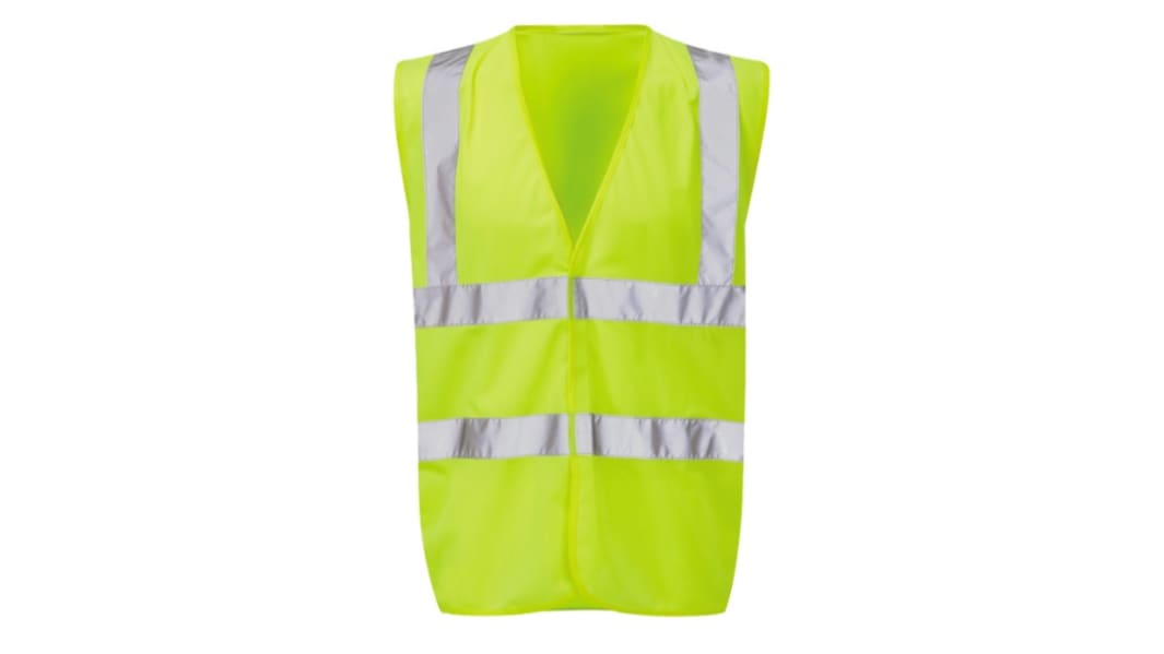 Orbit International Gelb Unisex XXL Warnweste, Klettverschluss, Wasserdicht