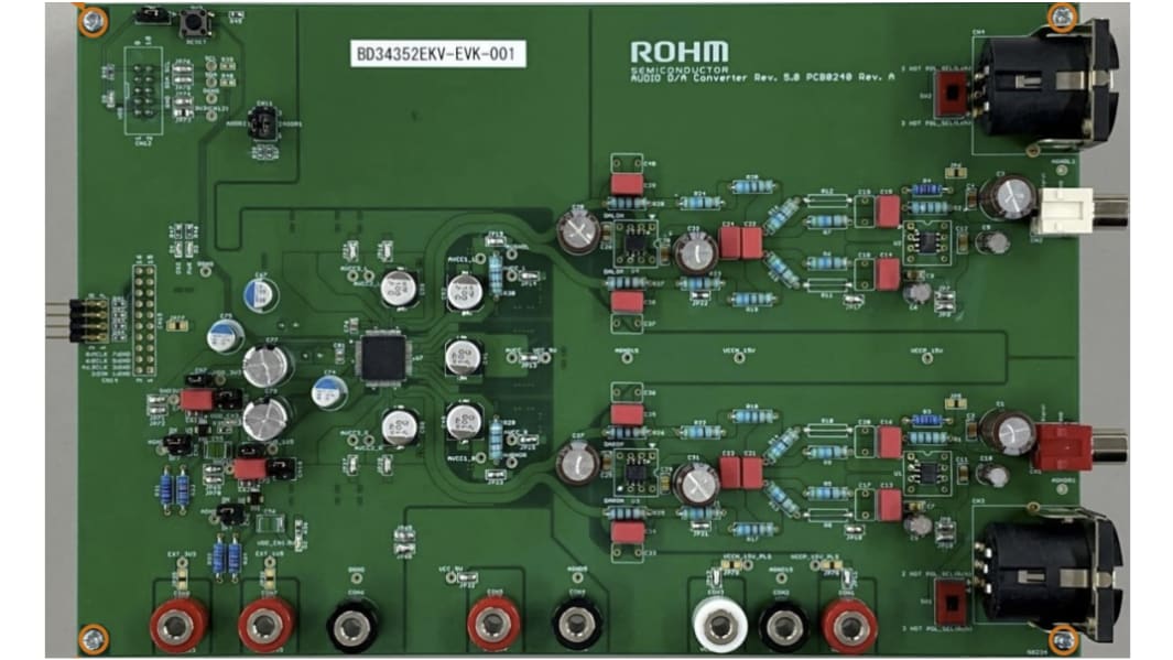 ROHM BD34352EKV 32-bit Stereo Audio D/A Converter BD34352EKV Evaluation Board  Entwicklungskit, Evaluierungsplatine für