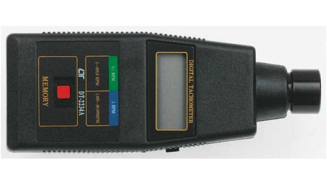 RS PRO Tachometer, Best Accuracy ±0.05 % Optical LCD 99999rpm