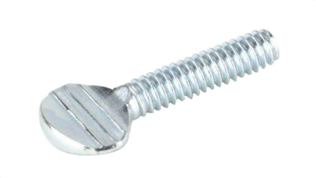 RS PRO Steel Shoulderless Thumb Screw, Zinc Plated Finish, 3/4in