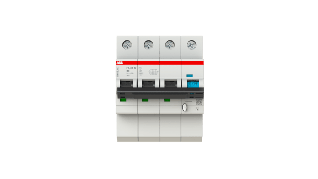 RCCB ABB, 4P, 6A, sensibilità 30mA, Tipo B