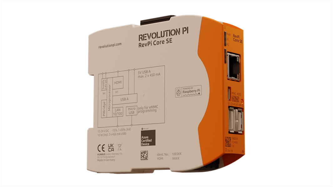 Revolution PI RevPi Core SE, Industrial Computer, 10W, 1.5 GHz, 8GB (Flash) / 1GB (RAM), 4 Linux