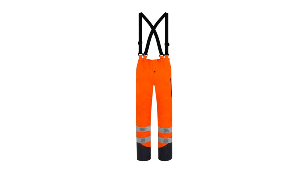T2S Cap Horn Orange Breathable, Hi-Vis, Waterproof Hi Vis Work Trousers 3XL
