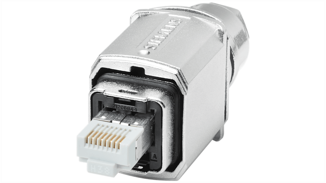 Connecteur Ethernet cat 6a Siemens Connecteur mâle Montage sur câble, 4 x 2 ports Droit