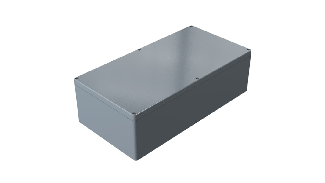 Rose Aluminium Standard Series Grey Die Cast Aluminium Enclosure, IP66, IK09, Grey Lid, 310 x 600 x 181mm