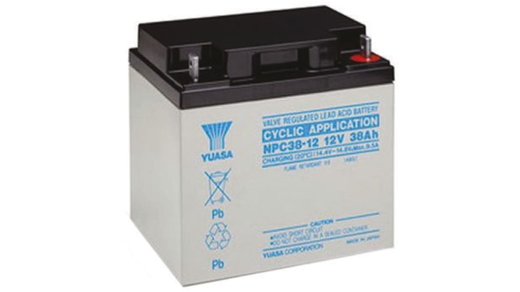 Batterie au plomb étanche Yuasa 12V 38Ah cyclique